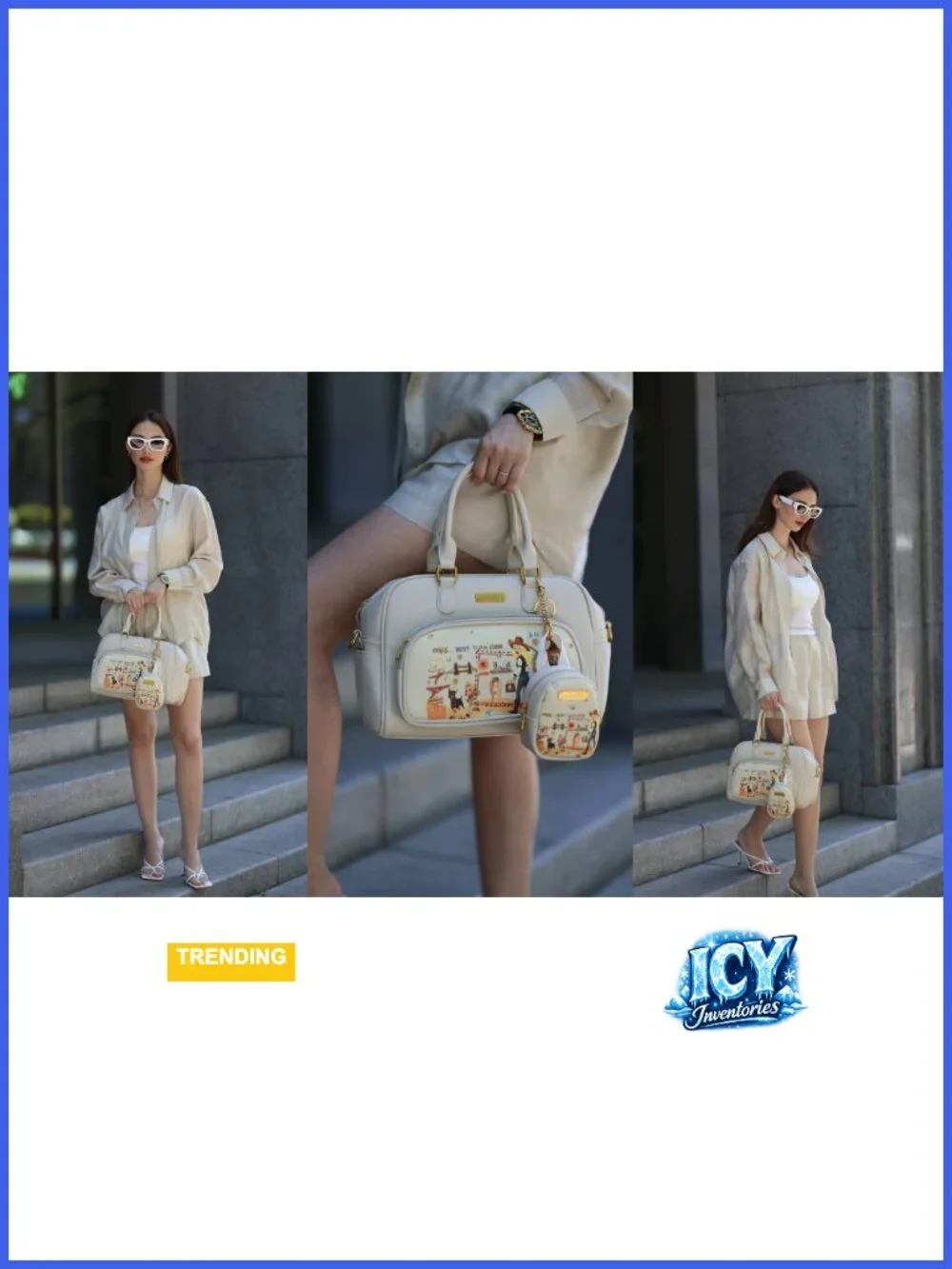 Venetti Medium Satchel Bag for Women with 5 Pockets & Adjustable Crossbody